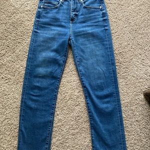 Loft high rise straight crop